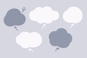 Obraz premium Simple thought bubbles design