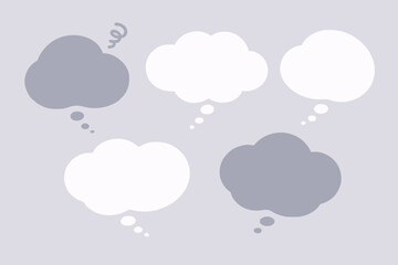 Obraz premium Simple Thought Bubbles Design