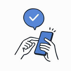 Phone Check Mark Message