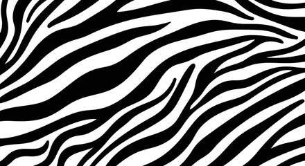 Fototapeta premium Black and white zebra pattern with striped texture.