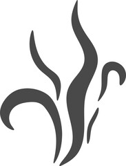 Fototapeta premium Smell steam and smoke lines icon. Air wind and scent linear hand drawn doodle. Hot vapor, aroma, smell, waves from food sketch.