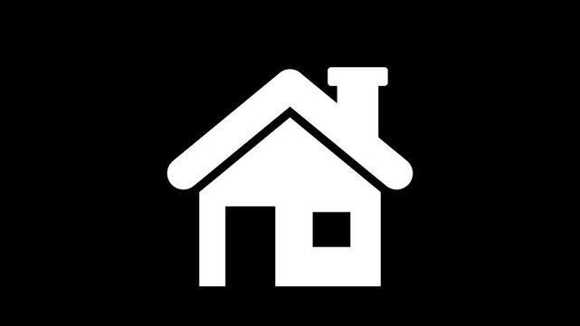 simple animation of white house icon
