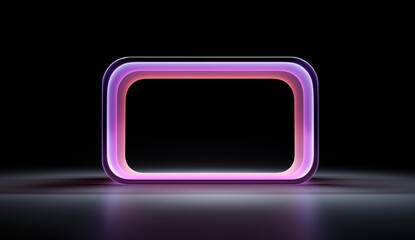 Fototapeta premium Purple square with a black background