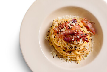 Spaghetti alla Gricia, ricetta tipica della Cucina Romana, Pasta Italiana 