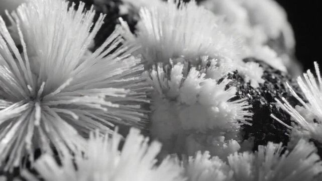 Fibrous Pectolite Mineral Formation