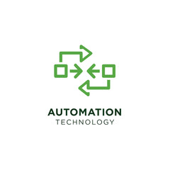 Fototapeta premium Automation technology illustration showing interconnected processes and workflow management in a modern industrial setting