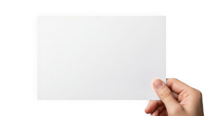 Obraz premium Hand holding blank transparent business card