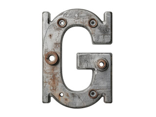 Obraz premium Industrial Metal Letter G