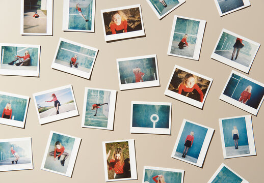 Mockup from real photo of Polaroids