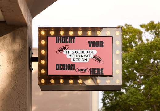 Mockup from real photo of Blade sign in St. Petersburg, Pinellas County, Florida, United States.