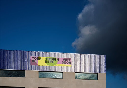 Mockup of Real photo from a Building storefront sign