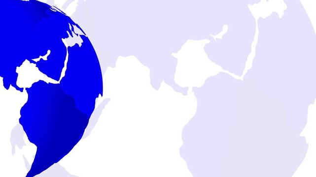 Global world map illustration with earth hemisphere focus. International geography concept for global coverage and worldwide communication. Clean planetary map layout for news, data, and global.
