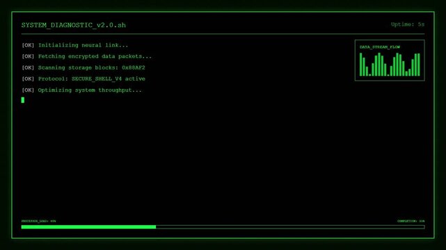 A digital web browser window illustration featuring a green screen video player interface with a vector website design template including navigation menu buttons and a search bar.