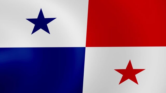 Panama Waving Flag 4K Loop Animation	