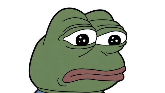Cartoon character Pepe the Frog representing internet meme culture