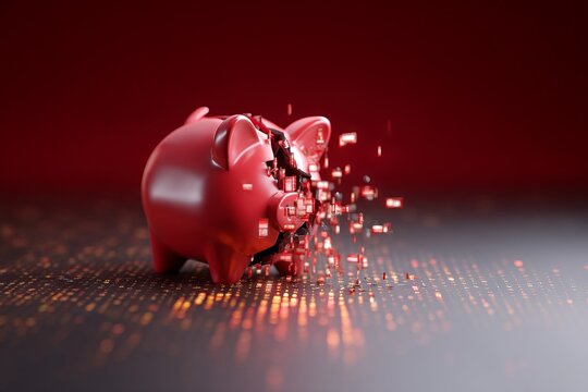 Conceptual Representation of Financial Deception with Broken Piggy Bank