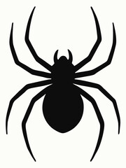 Black Spider Silhouette Icon