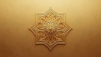 Layered golden geometric mandala pattern on textured luxury background