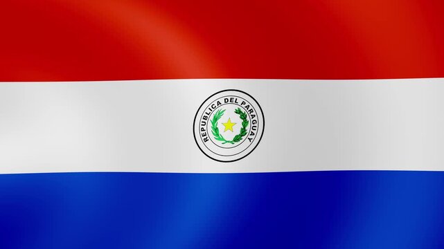Paraguay Waving Flag 4K Loop Animation	