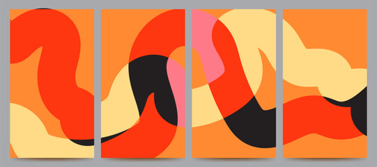 colorful abstract background set design for banner, poster, template, brochure, flyer, etc