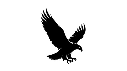 Obraz premium Majestic Flying Eagle Silhouette Logo