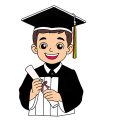 graduation man in graduation cap