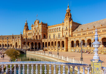 Obraz premium Architecture of Spain square in Seville, Spain