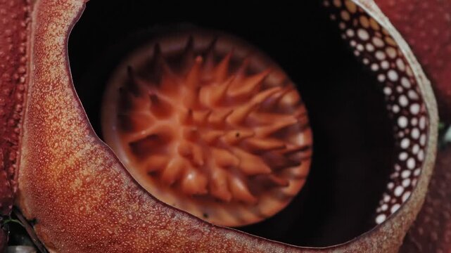 Rafflesia kerrii blooming this flowering plant has the largest flowers in the world and is found in Khao Sok, Surat Thani Province.	