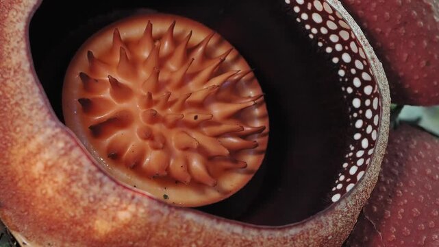 Rafflesia kerrii blooming this flowering plant has the largest flowers in the world and is found in Khao Sok, Surat Thani Province.	