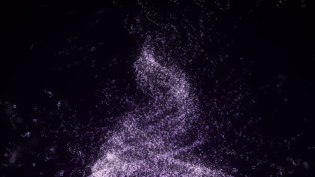 Abstract whirlwind of dust particles. Futuristic vortex. Explosion dynamic wave in space. Wormhole shimmering. 3d rendering.