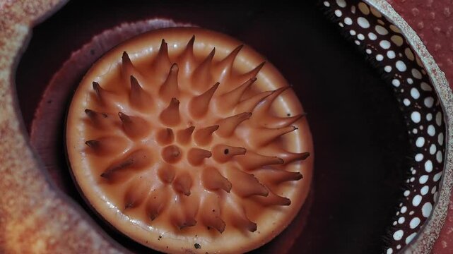 Rafflesia kerrii blooming this flowering plant has the largest flowers in the world and is found in Khao Sok, Surat Thani Province.	