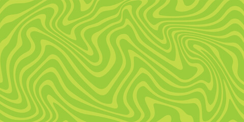 Fototapeta premium Abstract green background with hypnotic wavy lines pattern. Fresh and natural background