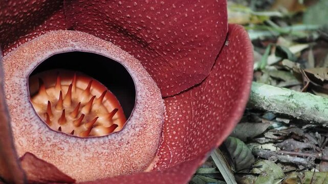 Rafflesia kerrii blooming this flowering plant has the largest flowers in the world and is found in Khao Sok, Surat Thani Province.	
