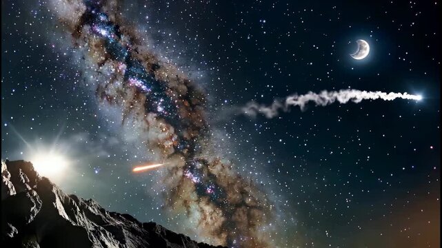 Glitter of shooting stars.