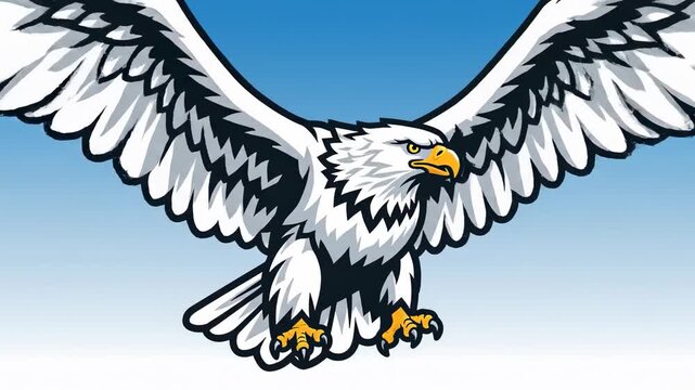 White eagle, wide wings.