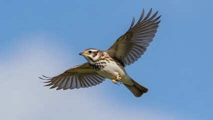 Obraz premium Bird in flight against blue sky nature and wildlife photography