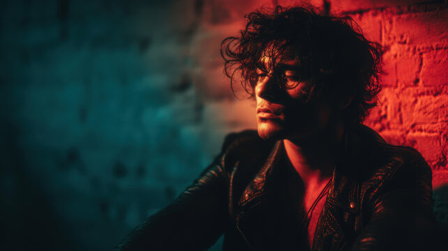 Portrait of a young rock star
