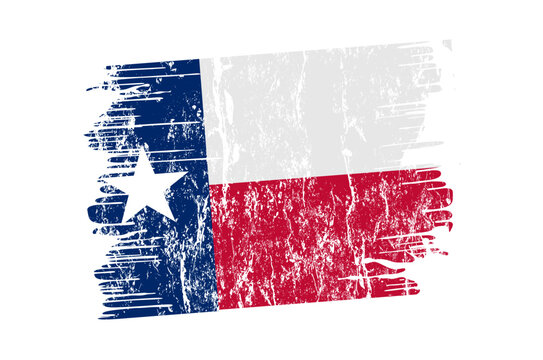 Texas flag with grunge effect -  national state symbol - VECTOR ILLUSTRATION
