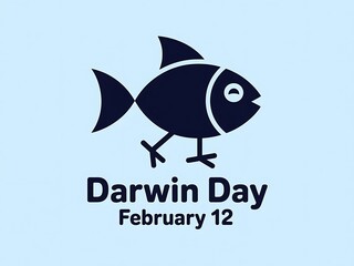 Naklejka premium Celebrate darwin day on february 12