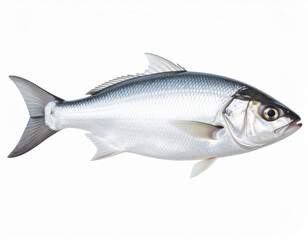 Obraz premium Fish Close Up, Whole Fresh Seafood on White Background