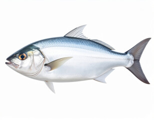 Fototapeta premium Fish Close Up, Whole Fresh Seafood on White Background