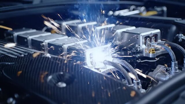 V12 Engine Ignition Coil Packs with Sparks