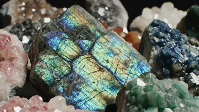 Iridescent Labradorite Crystal Specimen
