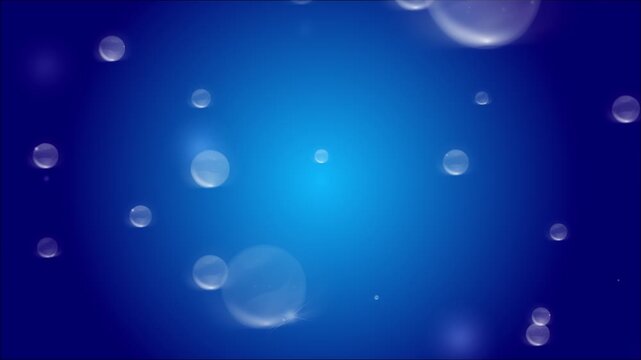ゆったりとした水のイメージ　water drop　水滴（青）