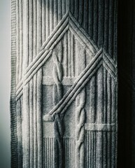 Fototapeta premium Intricate Pattern of Textured Fabric Featuring Architectural Elements