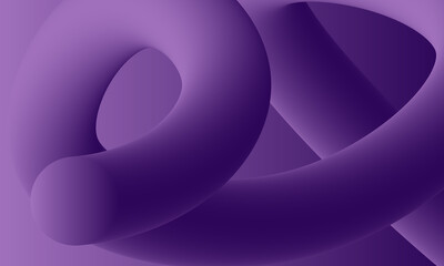 Abstract 3D purple fluid curved shape background with smooth gradient and depth.