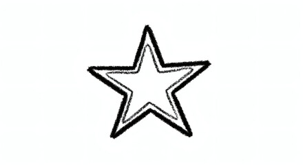 Fototapeta premium Simple Black and White Star Icon.