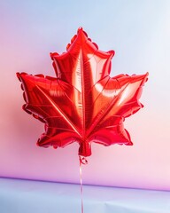 Vibrant Maple Leaf Balloon Celebrating Joyful Moments- Festive Celebration with a Touch of Elegance