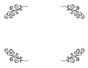 シンプルな罫線のフレーム枠