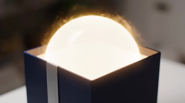 A gift box opens and comes out light.